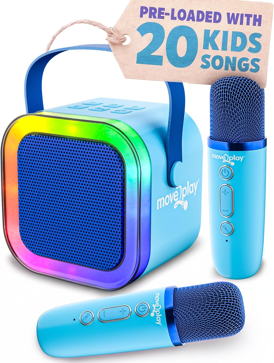 Move2Play, Halloween Karaoke Machine for Kids - Electric Blue