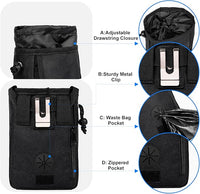 Dog Travel Bag, Airline Approved Pet Travel Bag with 2 Dog Treat Training Pouches for Weekend Pet Travel Supplies & Accessories, Black