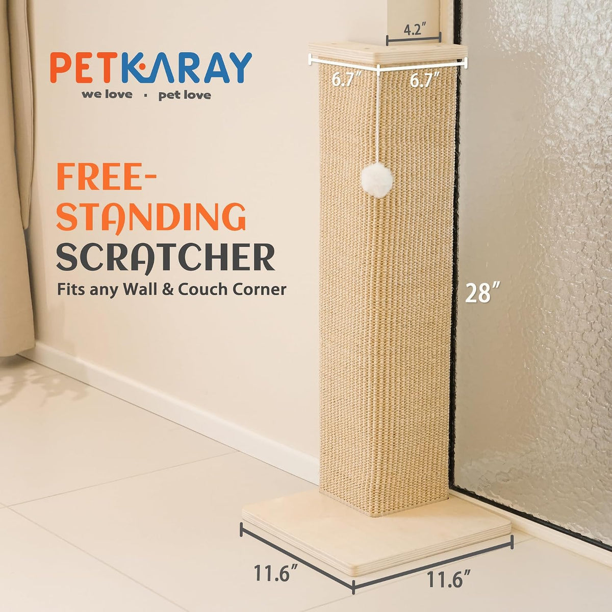 PETKARAY Couch Corner Cat Scratcher - Corner / Large - image 2