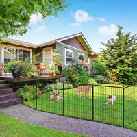 Dog Playpen 40 inch 24 Panels Indoor Outdoor Dog Pen for Large/Medium/Small Dogs Heavy Duty Metal Dog Fence Outdoor for Yard, Puppy Playpen with Door Portable Pet Fence for RV Camping Yard