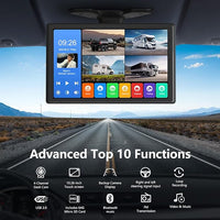 4 Channel Backup Camera System,Touchable 10.26 inch Monitor with DVR Stereo, 64GB Card, IP69 Waterproof, Nightvision 1080P Backup Camera for RV/Truck/Trailer Pickup,Rear Side Front Wired System