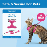 Voyager Escape-Proof Step-in Harness & Leash, Orange - Fuchsia (327) / XXS (Chest: 11.5 - 14") - image 2