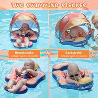 Baby Floats for Pool with Canopy Removable Sun Protection Canopy - New starfish - image 4