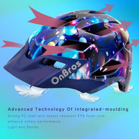 OnBros Kids Bike Helmet Boys Girls Youth Visor Adjustable 50-57CM – Fun for Kids & Family - A-StarBlue-recommend[HOT] - image 3