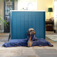 Lucky Pooch Dog Robe, Luxurious Dog Bathrobe - M / French Navy - image 3