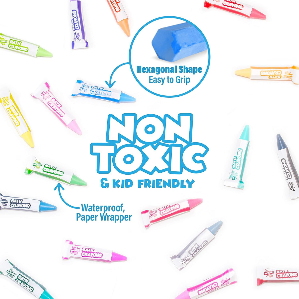 Tub Works Smooth Bath Crayons Bath Toy, Nontoxic - 24 Pack - image 3