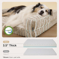 Bedsure ComfyFleece Memory Foam Orthopedic XL Dog Bed Washable 42" – Essentials for Dogs - Amphora / 42.0"l X 30.0"w X 7"th - image 2