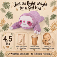 gnomantic Turtle Weighted Stuffed Animals, Plush Pillow for Kids – Fun for Kids & Family - Purple Sloth / Medium / Sloth - image 3