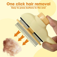 Cat Hair Brush & Dog Brush - yellow 2pcs - image 2