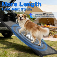 Dog Ramp for Car, Truck, 63"x17" Folding Non-Slip Pet Ramp for Large Dogs – Essentials for Dogs - 71" L x 17" W - image 2