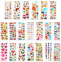 Puffy 3D Sticker for Kid & Toddler 500+ Variety Pack Cute Scrapbook - Basic Style 1