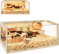 Prolee Hamster Cage Chew Proof, Guinea Pig Cages, Mice and Rat Habitat Openable Top, Hamster Habitat Solid Built