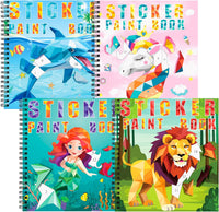 Homicozy 3Pcs Paint by Number Sticker Books for Kids 4-8 - Style1-4pcs