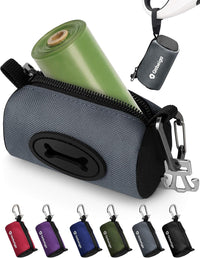 Gobeigo Dog Poop Bag Holder with Used Bag Carrier – Essentials for Dogs - Gray