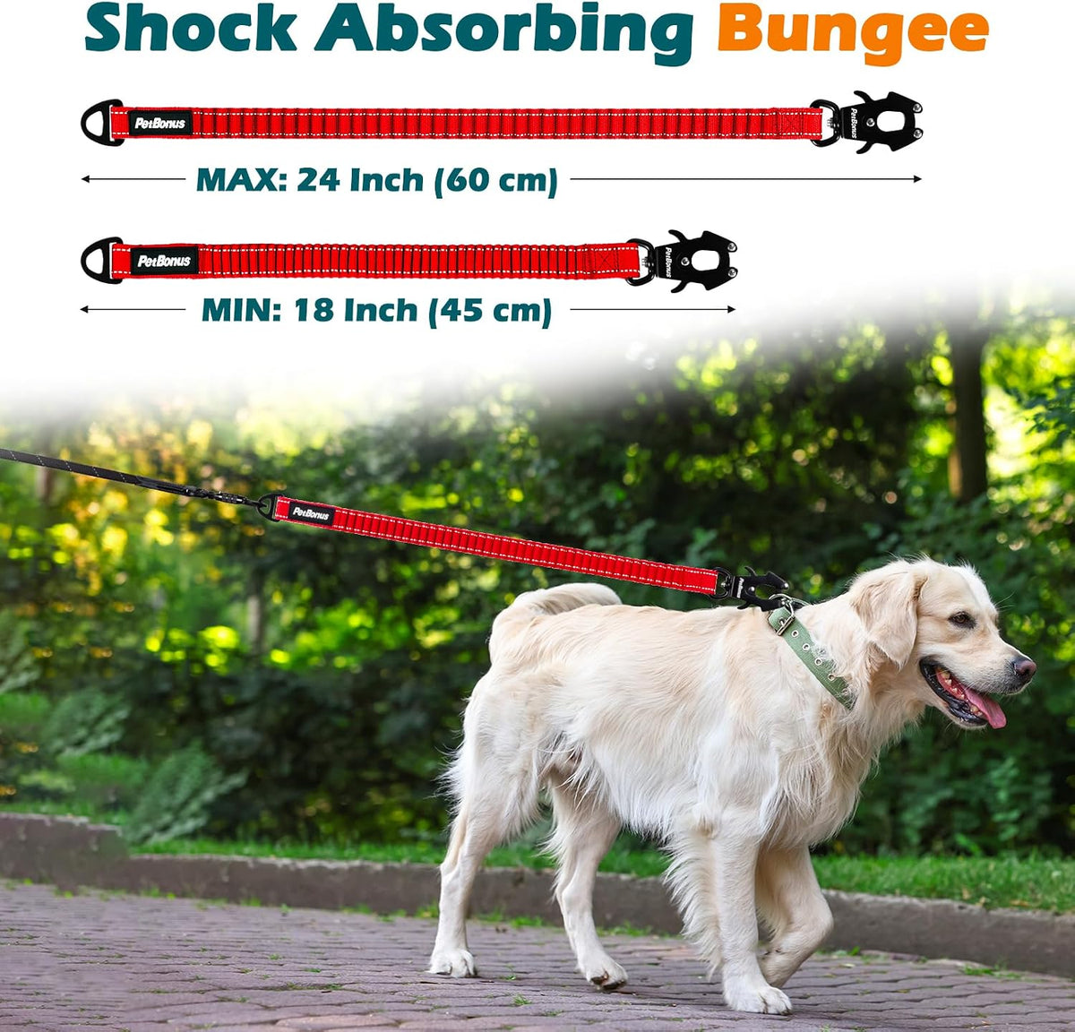 PetBonus Bungee Dog Leash Extension - Red - image 3
