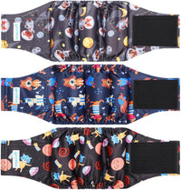 Paw Legend Washable Dog Belly Band Wrap Diapers for Male Dog - Dog Pattern / X-Small