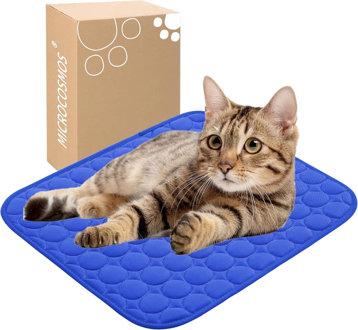 MICROCOSMOS Summer Cooling Mat & Sleeping Pad - 19" x 15" / Dark Blue