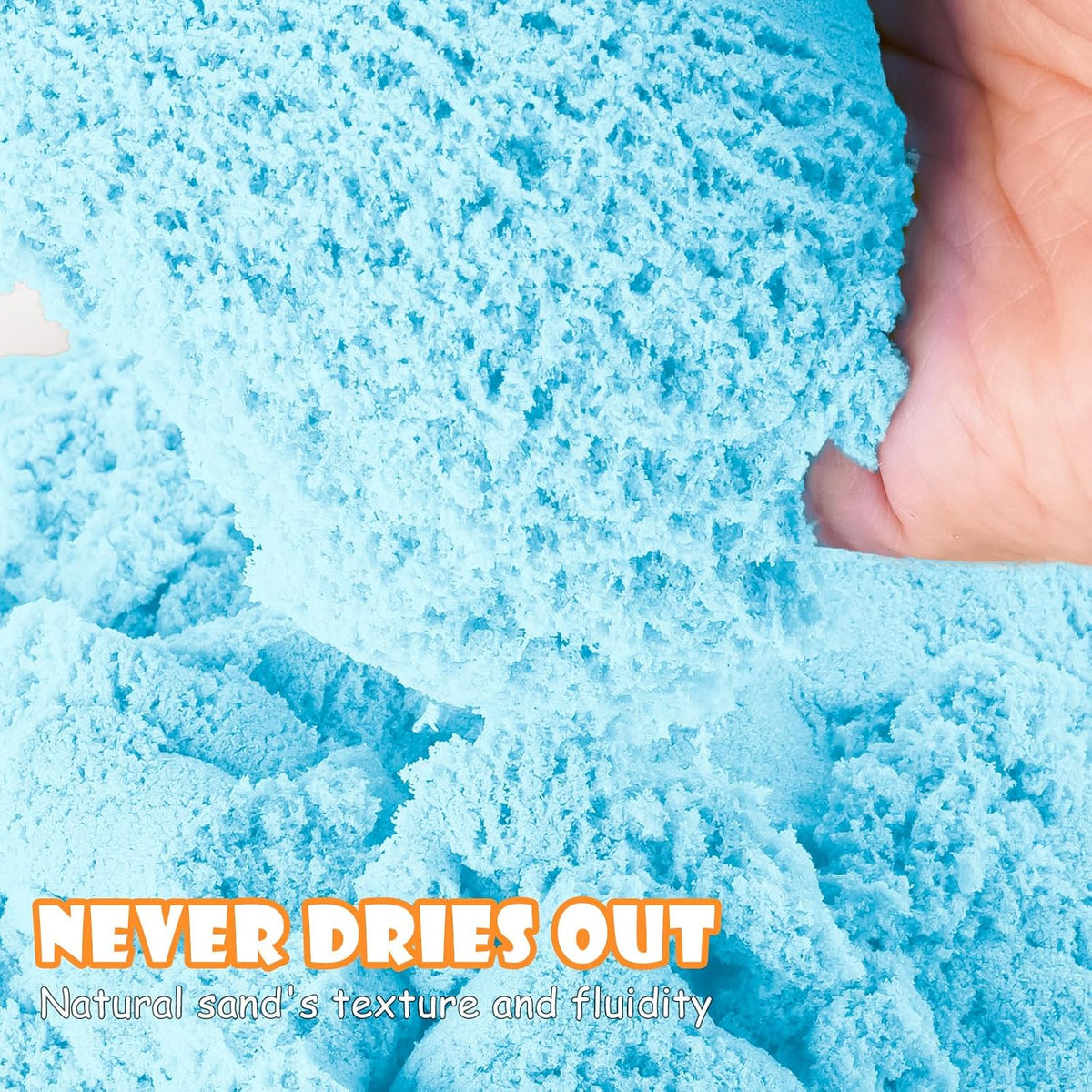 NiToy FlexiSand Toy Sand 2.2Lbs Moldable Sensory Sand for Kids - Light Blue - image 2