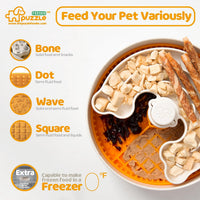 Slow Feeder Dog Bowl for Large Dogs with Non-Slip Base - M / Orange - image 2