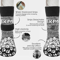 Anti Slip Dog Socks to Prevent Licking Paws - Medium (4 Count) / Dark Grey - image 2