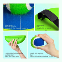 EVERICH TOY Toss and Catch Ball Game Set - Dark Blue Green-a / 2 Paddles 2 Balls - image 4