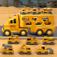 Beby Buty 5 in 1 construction truck toys with transport carrier, crane, mixer, bulldozer, excavator - view 7