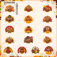 BeYumi Halloween Neon Christian Sticker - Cute Turkey - image 2