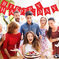 Orange Happy Birthday Banner Birthday Sign for Backdrop Happy - Red - image 4