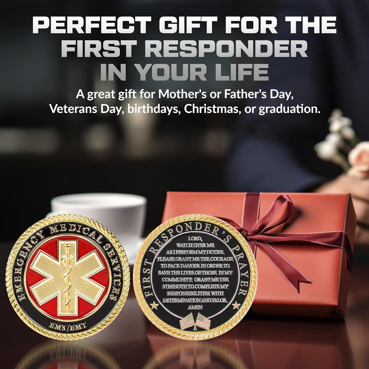 Military Gift Shop Air Force Armed Forces Prayer Coin - Emt - image 4