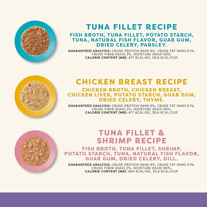 Applaws Natural Wet Cat Food, Limited Ingredient, Grain-Free, Protein with No Artificial Additives, Variety Pack in Gravy (8X 2.12 oz Easy-Open Cups)