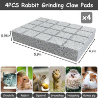 Hamiledyi 2PCS Rabbit Scratching Pads Bunny Lava Grinding Claw Pads - White-4pcs - image 2