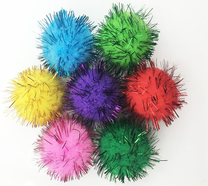 VAPKER 30 Piece Assorted Color Sparkle Balls Cat's Favorite Toy