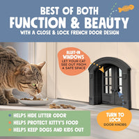 Purrfect Portal French Cat Door - Black 2 - image 3