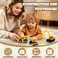 Oriate set of 6 diecast construction vehicles including excavator and bulldozer - view 11