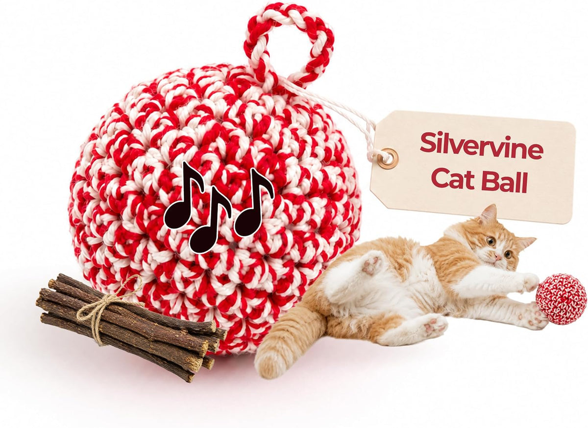 JAYU PET Red Cat Ball, 2.7 inch – Essentials for Cats - W/ Bell / 2.7inch