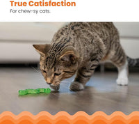 Catstages OrkaKat Wiggle Worm Cat Chew Toy – Catnip Dental Toy for Kittens and Cats, Orange Rubber with Ridges