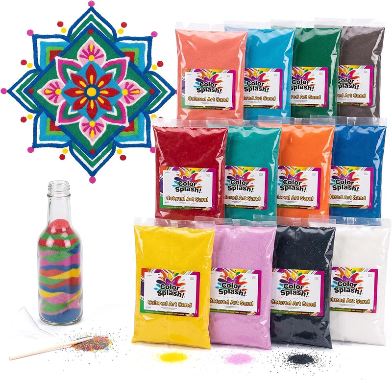 S&S Worldwide Color Splash Colored Art Sand Assortment