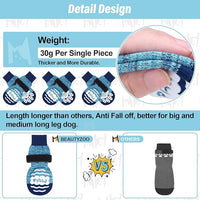 BEAUTYZOO Anti Slip Dog Socks for Small Medium Large Dogs,Paw Protector with Grips for Hardwood Floor Hot/Cold Pavement,Traction Control 3 Pairs AntiTwist Dog Shoes to Prevent Licking for Senior Dog