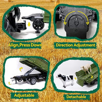 Remote Control Tractor with Trailer - Farm Toys Set Including Animals, Fruits, Vegetables, and Farmer Figures, Toddlers Farm Vehicle Toys for 3 4 5 6 7 8 9 Year Old Boys Girls Birthday Gifts