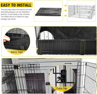 Aivituvin Rabbit Pen Indoor Bunny Pet Playpen Large Guinea Pig Outdoor Exercise Run Pet Enclosure-Playpen ONLY