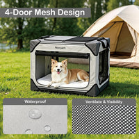 Collapsible Dog Crate for Large Dogs 36 Inch - Light Grey / 30.0"L x 21.0"W x 21.0"H - image 4