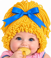 Halloween Cabbage Costume Yarn Wig - Yellow 2 / High Ponytail