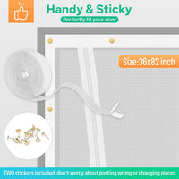 Reinforced Thickened Cat Screen Door - White / NEW Up-u Shape, Fits Door Size up to 34"x 80" - image 3