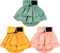 wegreeco Dog Diapers Female - Medium (Pack of 3) / Yellow, Green, Pink