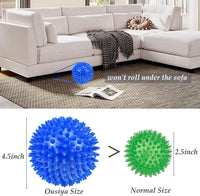 Dog Balls 4.5” Squeaky Dog Toys Spikey Ball for Aggressive Chewers - 4.5 Set of 2 - image 2