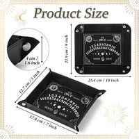 Haooryx Ouija design folding PU leather dice tray with raised edges and snap closure - view 2