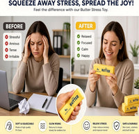 Fuzz Ball Squishy Stress Ball - 2pcs Yellow Butter 01 - image 3