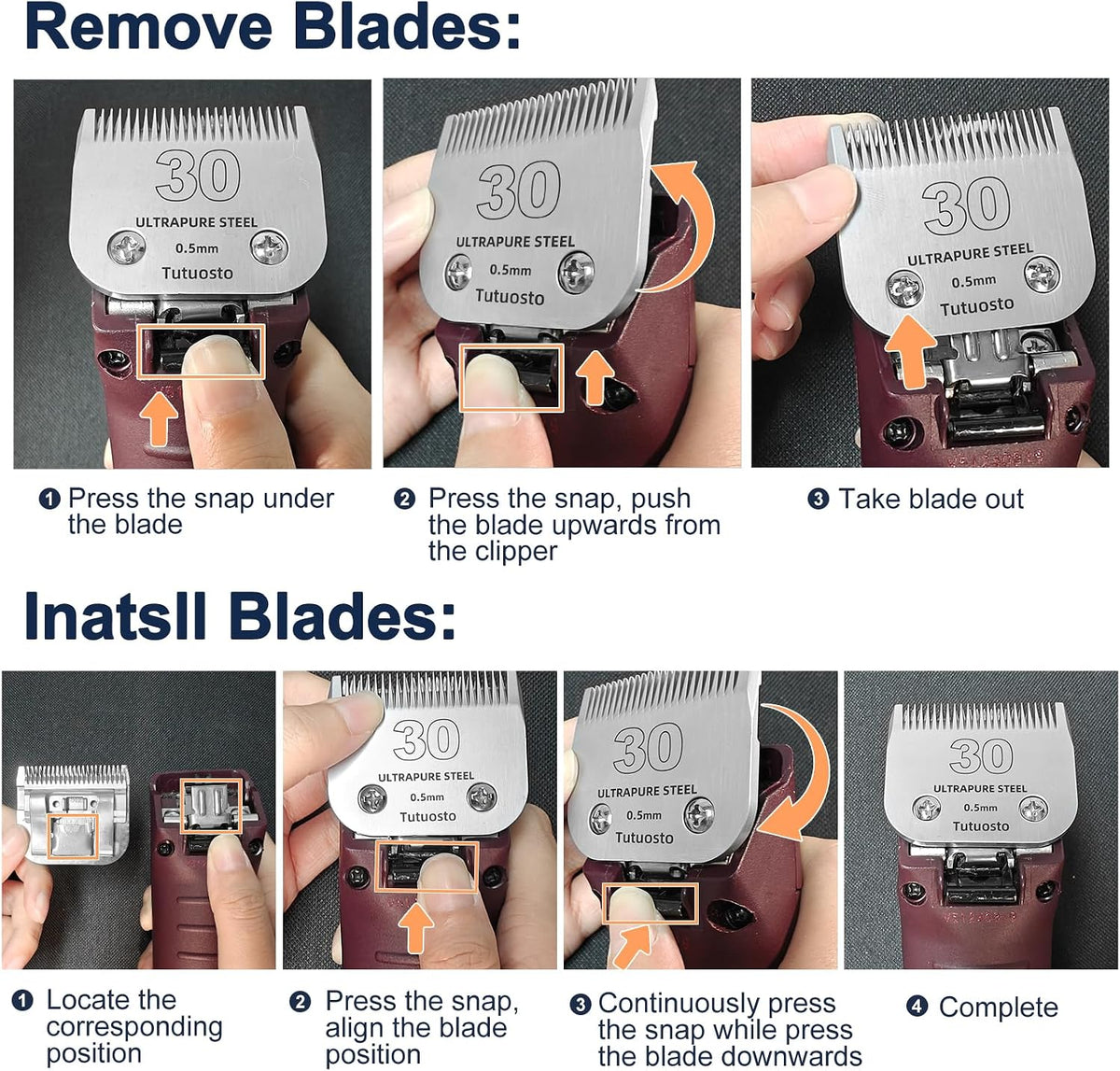 3 Pack 10 Clipper Blade Compatible with Andis - 30# 3PACK - image 3