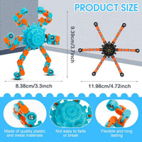 Junkin transformable fidget spinners in white, orange, green and blue - view 13