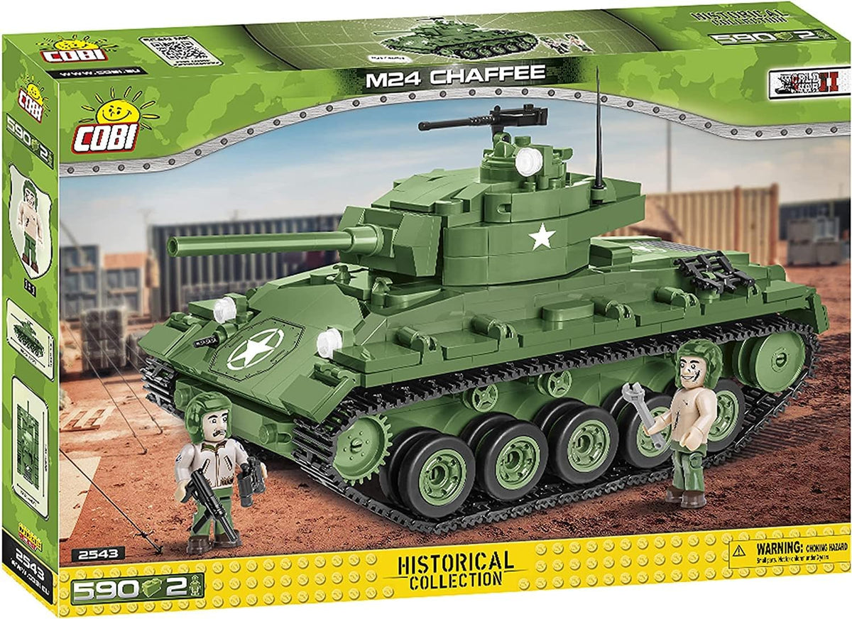 COBI Historical Collection M24 Chaffee tank building block set with 588 pieces and two soldier figur - view 3